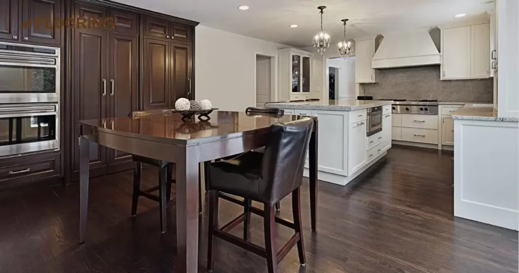 Match Dark Cabinets to Wood Floors