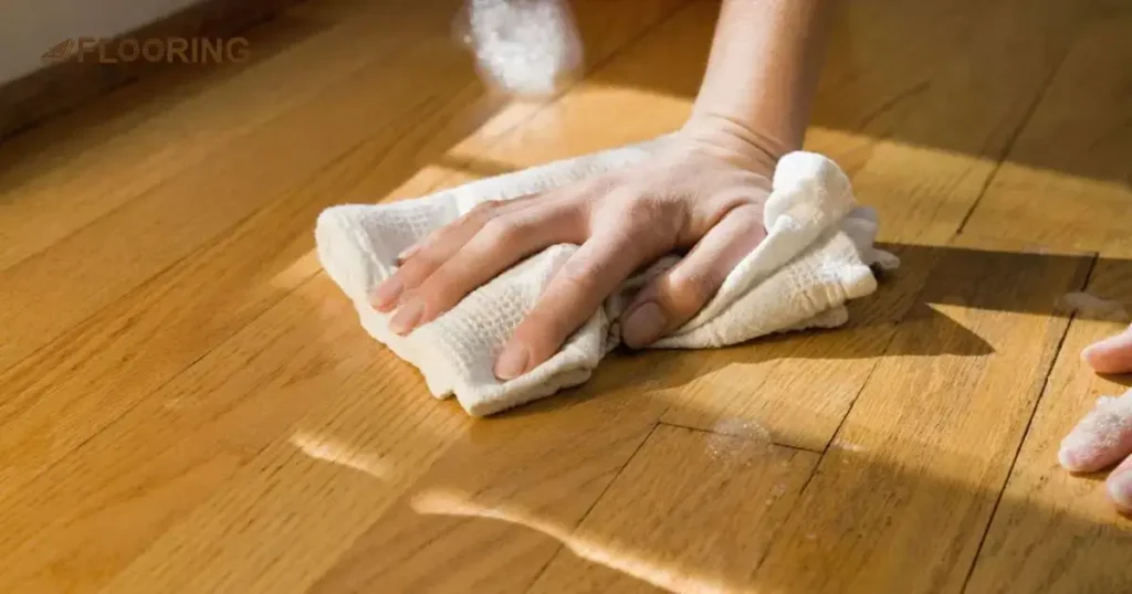 Use A Damp Cloth To Remove Any Excess Glue from Laminate Flooring