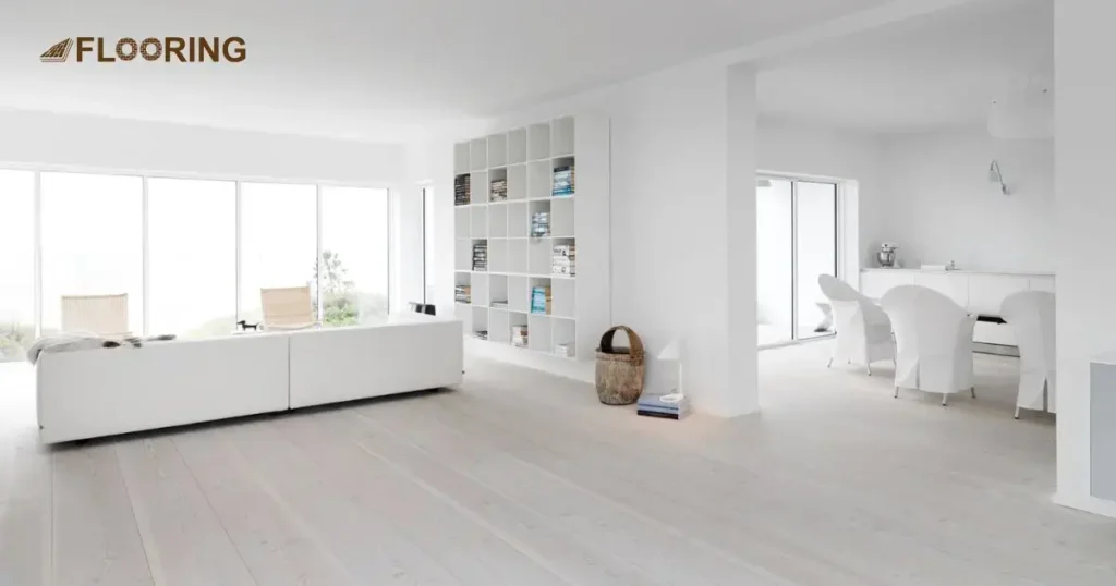 Reflect Light With A White Wood Floor for Living Room