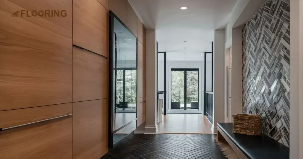 Modern Hallway Herringbone to Laminate