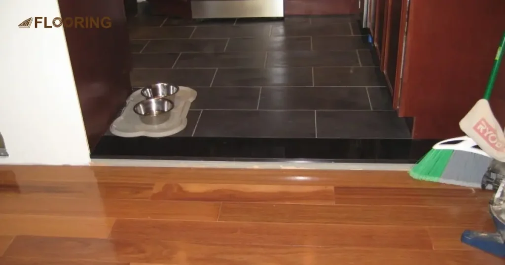 The Bold Contrast - Kitchen Tile to Wood Floor Transition Ideas