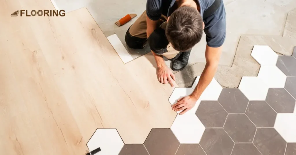 The Diagonal Cut - Kitchen Tile to Wood Floor Transition Ideas