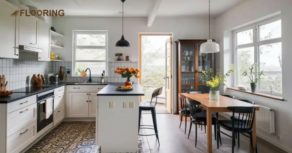 Tile to Laminate Dining Zone