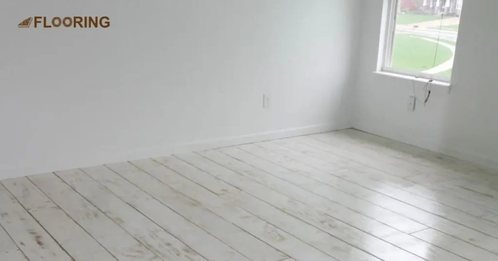 Whitewashed Plywood Flooring