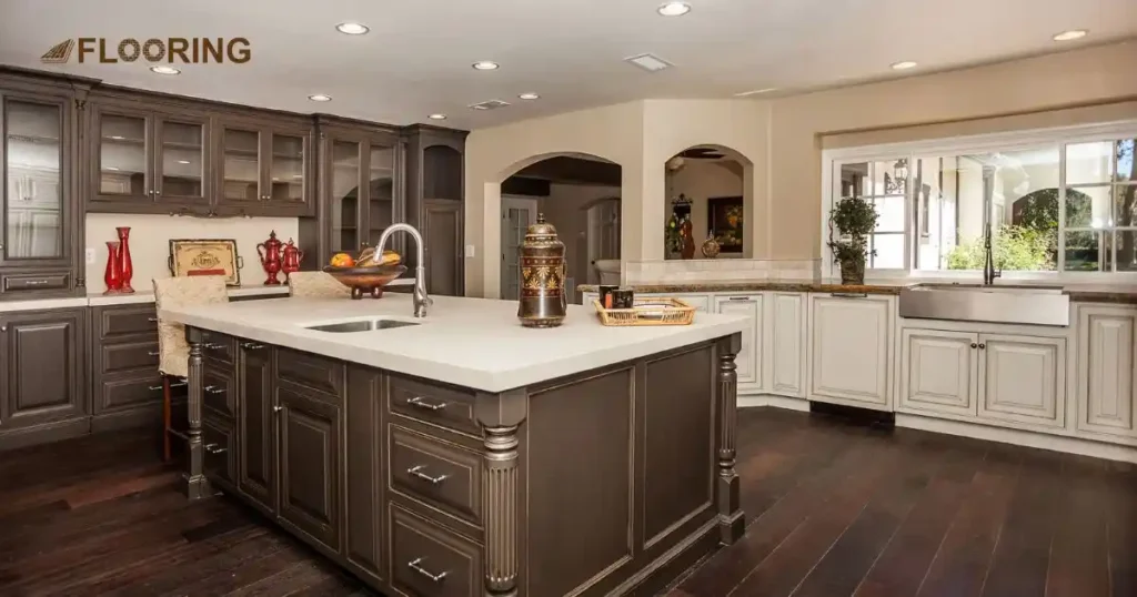 Cohesive Look with Dark Cabinet Colors for Dark Floors