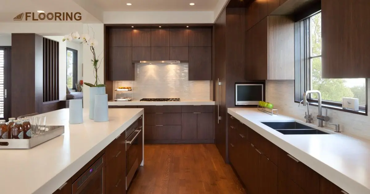 What Color Floor Goes With Dark Brown Cabinets